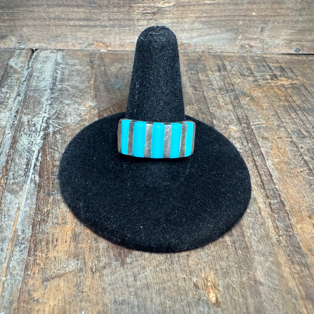 5 Stone Zuni Inlay Ring Genuine Ring