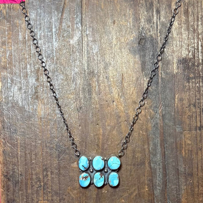 6 Stone Authentic Golden Hill with Sterling Silver Detail Necklace - Country Lace Boutique