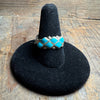 6 Stone Diamond Shape Zuni Sterling Silver Turquoise Ring - Country Lace Boutique
