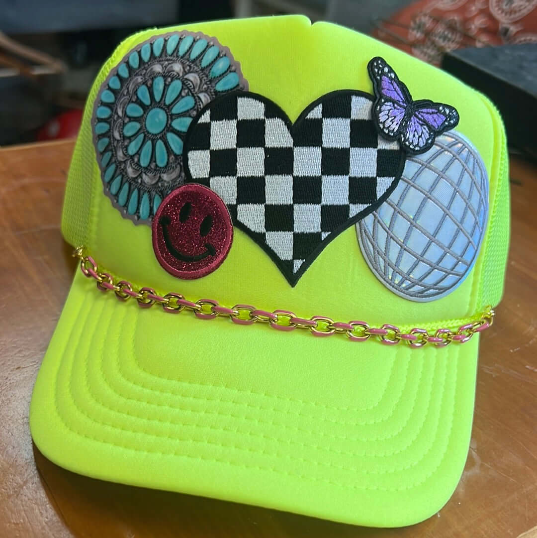 Custom neon trucker hats on sale