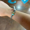 Gorgeous Turquoise with Twisted Cuff Genuine Bracelet