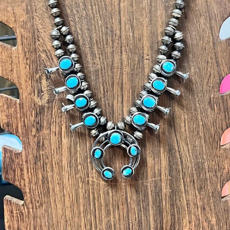 Mini Squash Turquoise Naja Genuine Necklace