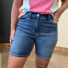 Judy Blue Full Size High Waist Bermudas Jeans W/ Back Flap Pockets Plus Size