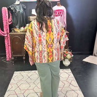 Mustard Printed Savannah Jane Top