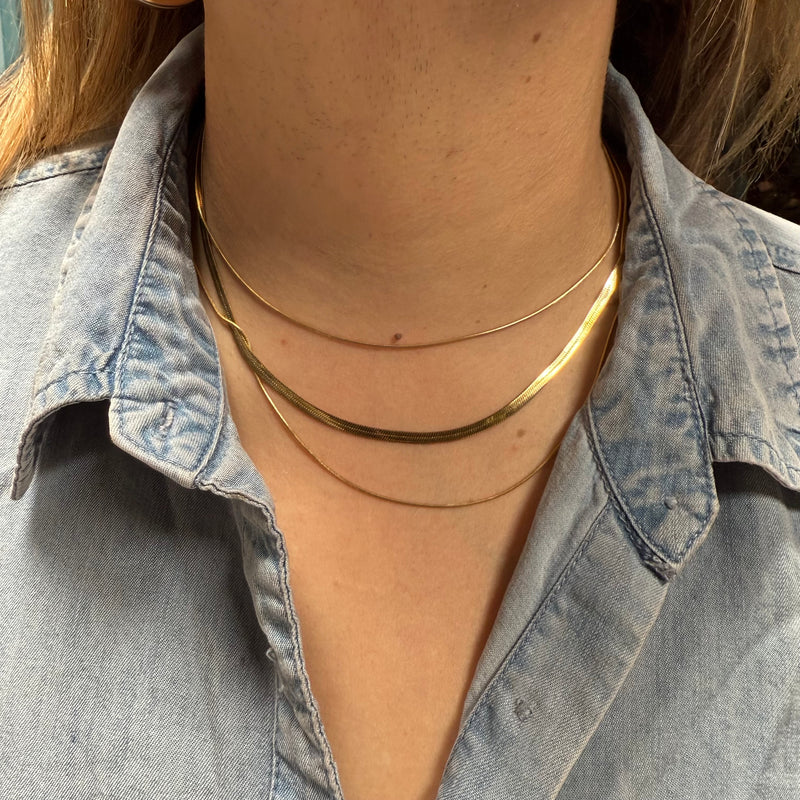 3 Multi Length Gold Fashion Necklace
