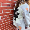 Taupe Grey Aztec Knit Shacket