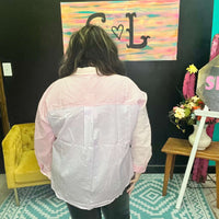 Multicolor Striped Button Down Top / 3XL