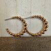 Ball Hoop Gold Hoop Fashion Earrings