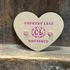 Pink Heart Gold Post Stud Fashion Earrings