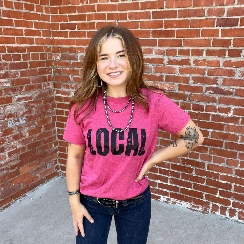 Heather Berry Local Crew Neck T-shirt