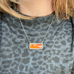 Orange Spiny Oyster Bar Genuine Necklace