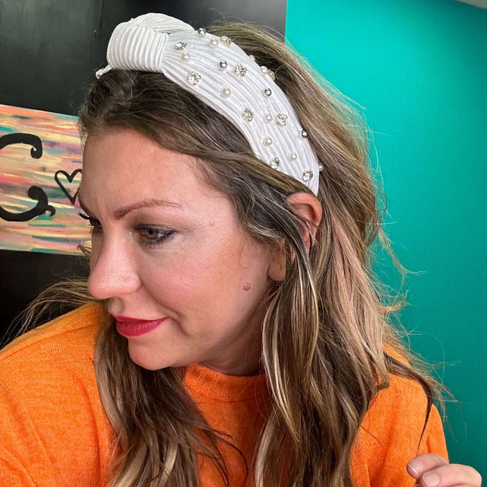 Ivory Rhinestone Headband