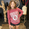 The University of Oklahoma Comfort Color Polka Dot Long Sleeve T-shirt