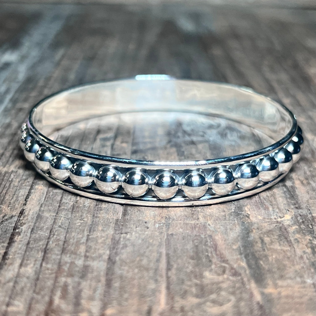 6mm Ball Bangle Sterling Silver Bracelet - Country Lace Boutique