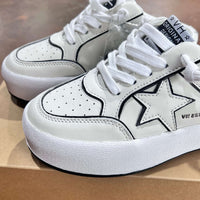 White Mule Vintage Havana Val 6 Tennis Silver Shoe