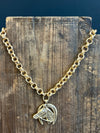 Gold Horse Fashion Necklace