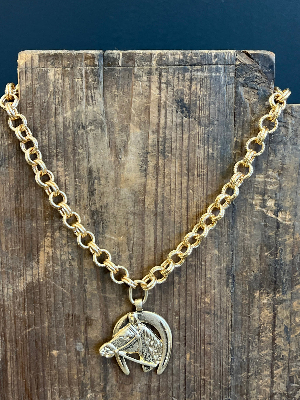Gold Horse Fashion Necklace