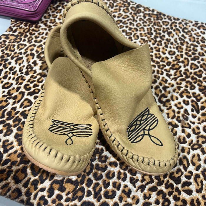 Tan Bootstitch Mule Broncy Donkey Shoe / size 11