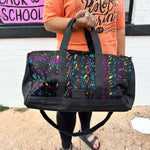 Black Acidwash Rainbow Duffle Bag