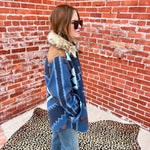 Short Leah Coat Navy Fur Tasha Polizzi Jacket