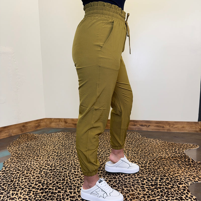olive green jogger pants 