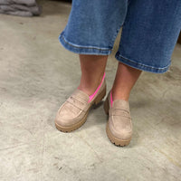 Tan Loafer Dirty Laundry Platform Loafer Shoe size 6
