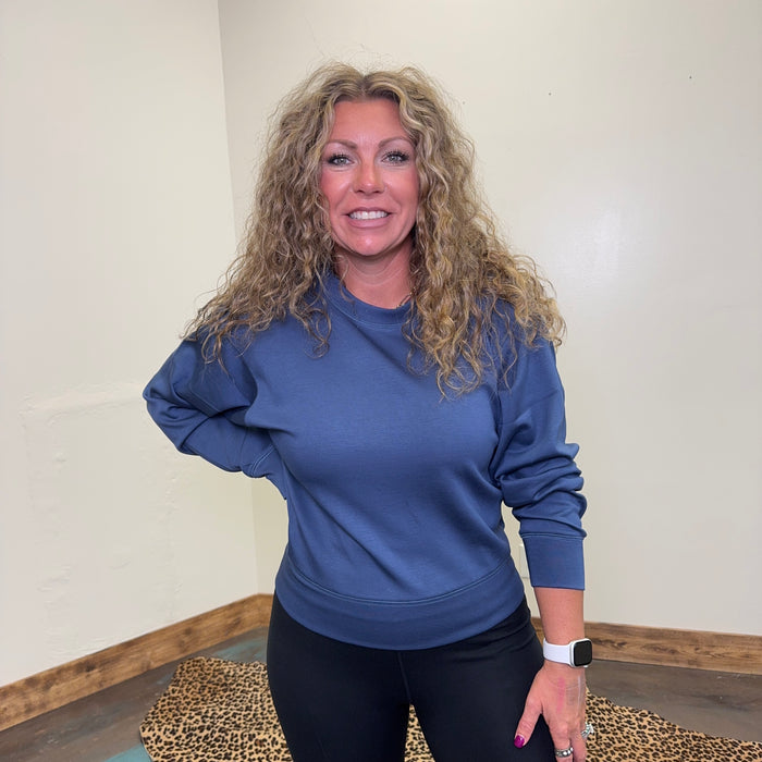 blue sweatshirt a