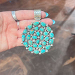 Gorgeous Round Turquoise Genuine Pendant for Necklace