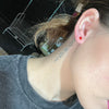 Tiny Red Heart Gold Post Stud Fashion Earrings