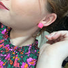 Pink Gold Post Stud Fashion Earring
