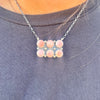 Six Stone Pink Conch Genuine Necklace