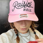 Raisin Hell Pink Trucker Hat