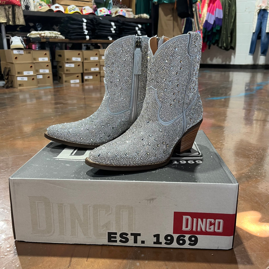 Silver Rhinestone Dingo Boot