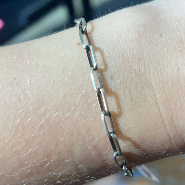 8 inch Dainty Link chain Sterling Silver Bracelet - Country Lace Boutique