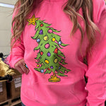 Pink Christmas Tree Sweatshirt