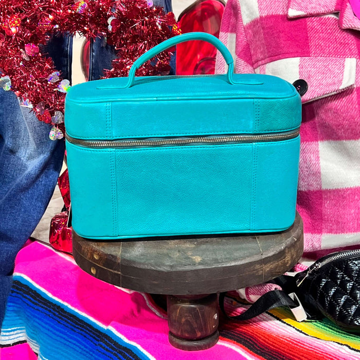 Turquoise Toiletry/ Jewelry Travel Bag Case