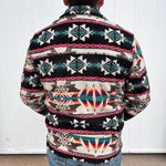 Natural Powder River Aztec Printed Fleece Pullover