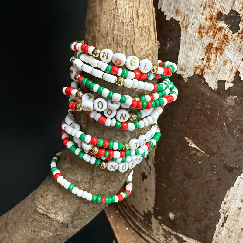 Fun Beaded Noel Bracelet