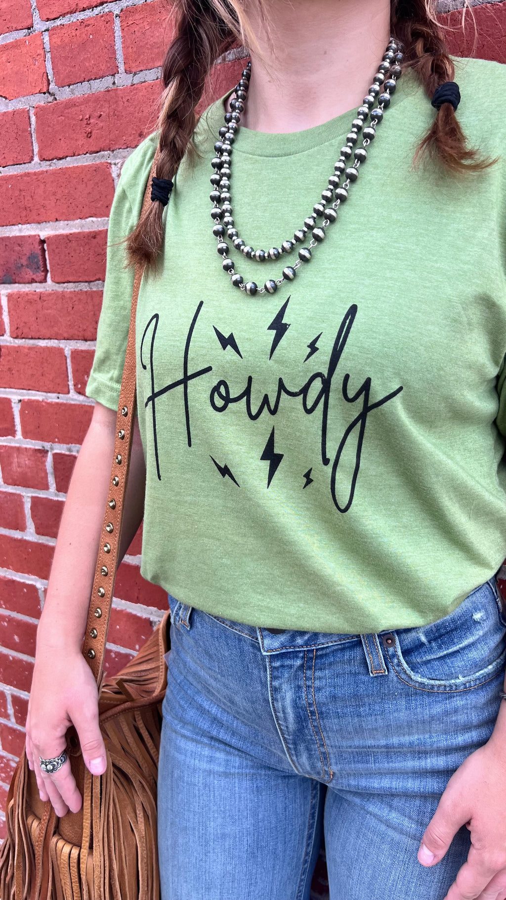 Olive Green Howdy T-shirt