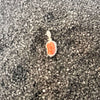 Tiny Red Coral Genuine Necklace  Pendant