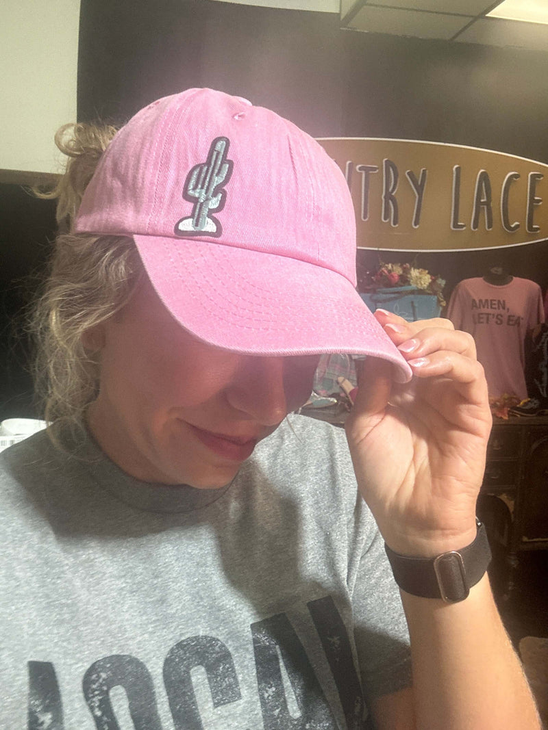 Pink Cactus Custom Baseball Hat