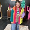 Colorful Button Cardigan Sweater