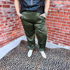 Olive Cargo Satin Joggers.