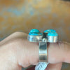 Beautiful 4 Stone Turquoise Adjustable Genuine Ring