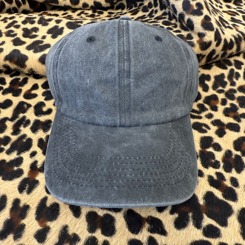 Solid Faded Black Hat