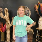 Bright Mint OKLA Crew Neck T-shirt