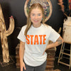 Orange and White STATE T-shirt