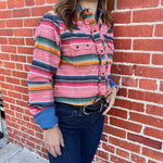 Rose Pink Serape Button Down Tasha Polizzi