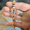 Orange Spiny & Navajo Pearl Stretchy Patterned Genuine Bracelet