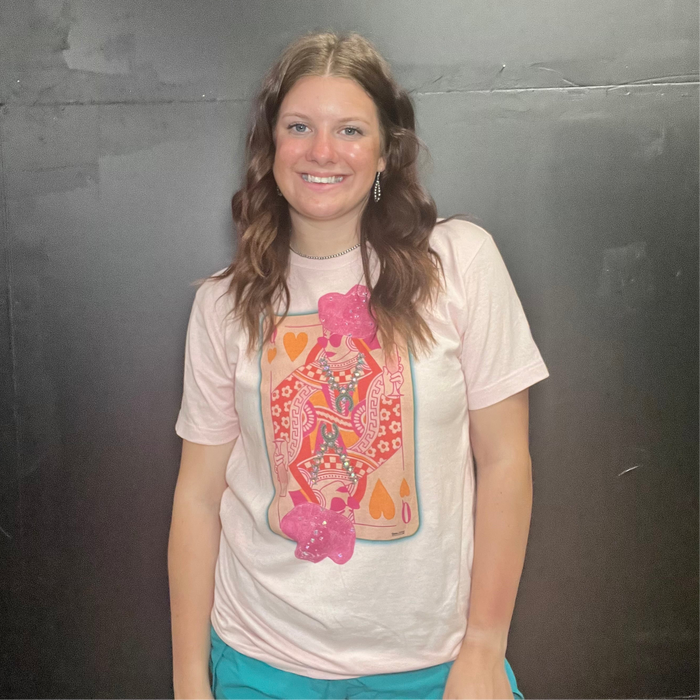 Pink and Orange Bling Queen T- Shirt